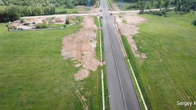 5й пусковой участок ЦКАД. Эстакада у станции Звенигород. ЖД эстакада. 06.06.2020 4К смотреть онлайн