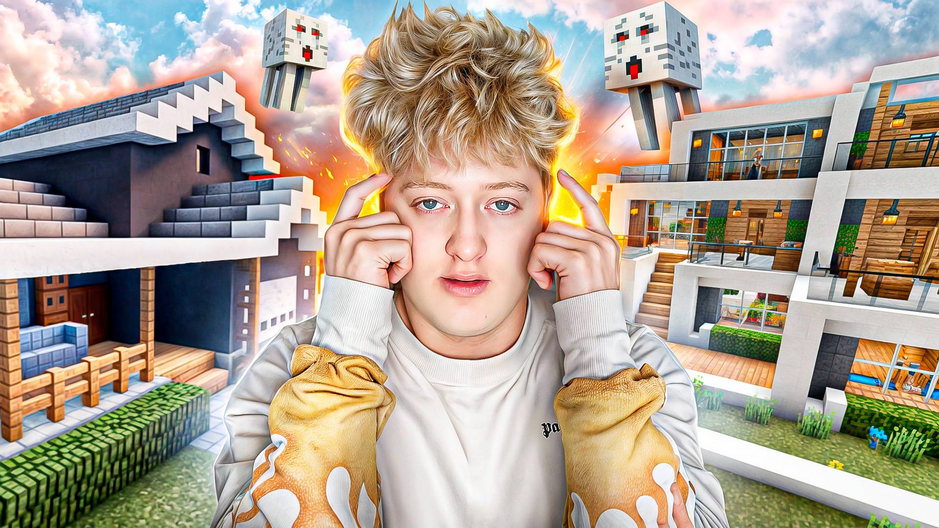 УЛУЧШАЮ ДОМ В МАЙНКРАФТ - ПОСТРОИЛ ПЕНТХАУС смотреть онлайн