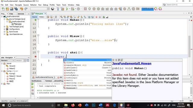 #21 Java - Keyword "super" untuk Pemanggilan Method Superclass смотреть онлайн