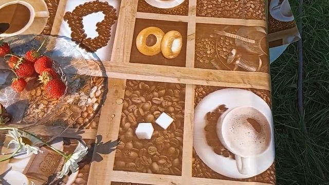 Скатерть клеенка "Кофе" с баранками смотреть онлайн