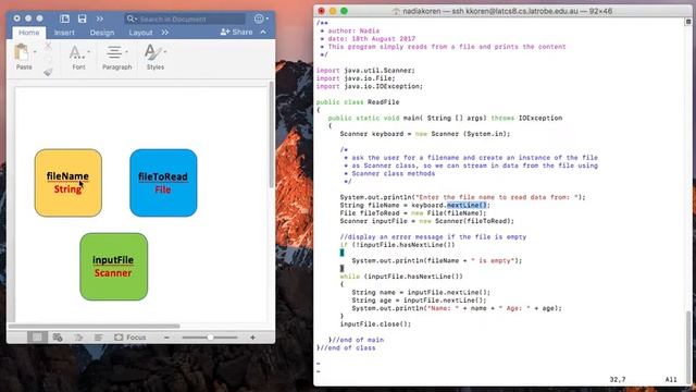Reading from a text file in Java смотреть онлайн