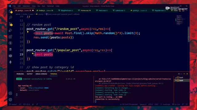 Node And Vue Show all post for frontend || Blog website Node And Vue | Part - 14 смотреть онлайн