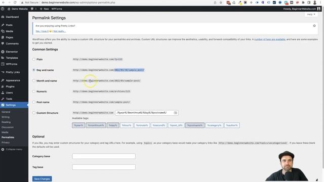 How to Change the Link Structure in WordPress ✅ (Using Permalinks) смотреть онлайн