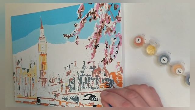 Рисование картины по номерам. #рисование #хобби смотреть онлайн