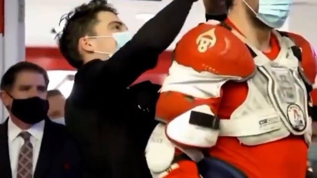 Alex Ovechkin Gets Cobra Kai Headband After Game смотреть онлайн