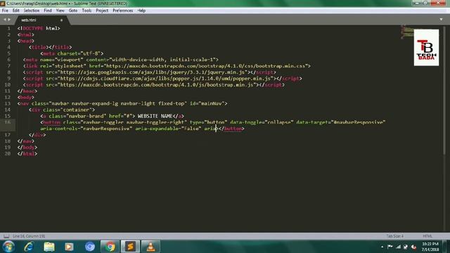 Responsive navigation bar using bootstrap смотреть онлайн