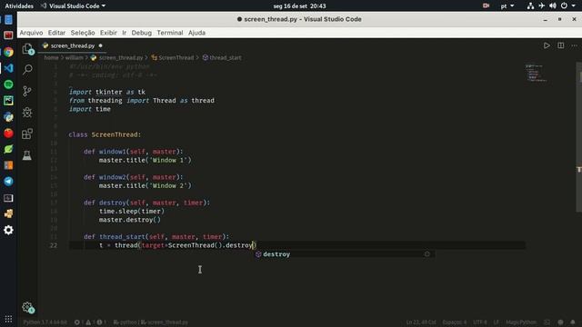 #09 - Utilizando Thread em janelas no Tkinter. смотреть онлайн