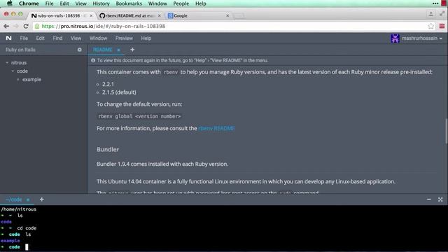 Ruby on Rails - Familiarization with online IDE 2 смотреть онлайн
