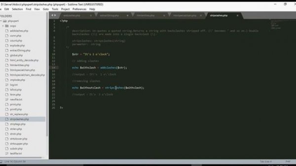 stripslashes function in php by web corner