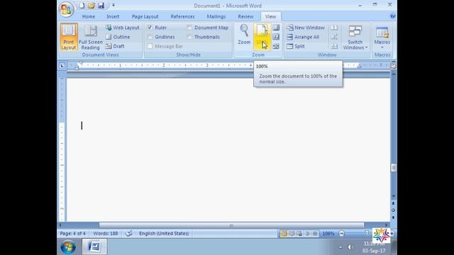 MS Word, Use of View Tab Options Step by Step in Hindi - MS WORD 2007 (Part -23) смотреть онлайн