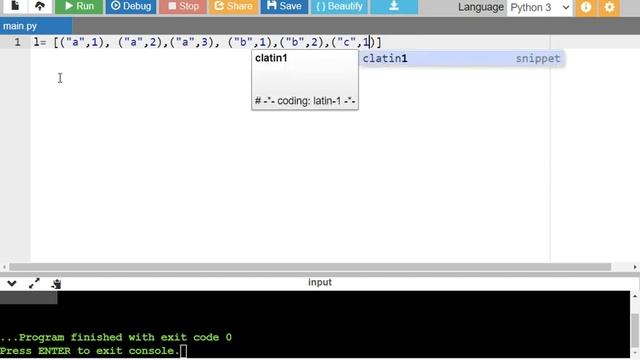 Write a Python program to convert a list of tuples into a dictionary. смотреть онлайн