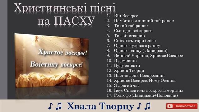 Християнські пісні на Пасху (укр) - .mp4