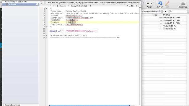 Editing your WordPress child theme's stylesheet смотреть онлайн