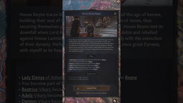 How To Revive House Reyne - CK3 AGOT смотреть онлайн