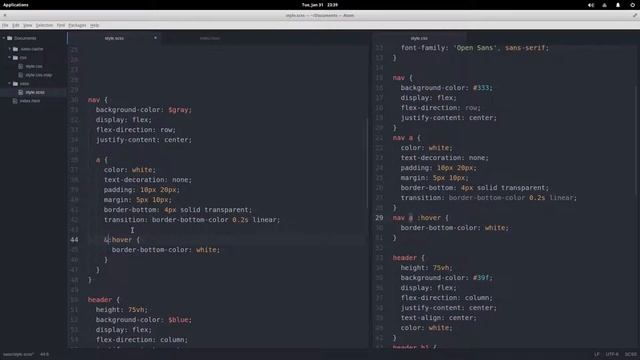 Nesting selectors in Sass for more intuitive code смотреть онлайн
