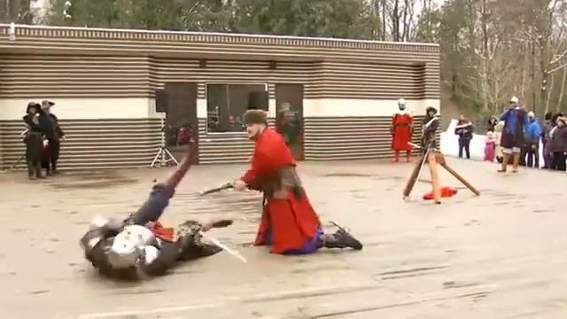 Ретро бои в парке Фили на День Защитника Отечества 2016 смотреть онлайн