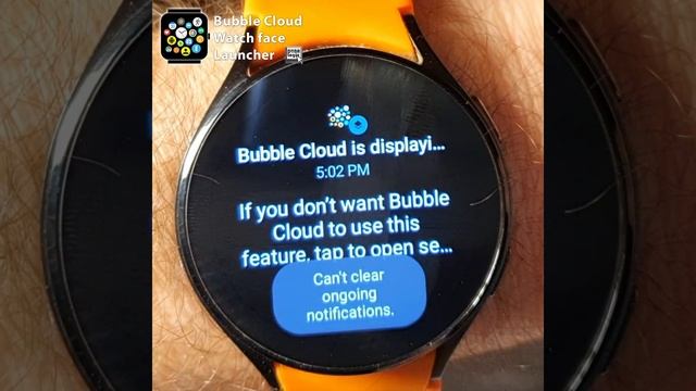 Hide overlay warning on Galaxy Watch for Bubble Cloud Wear OS Watch Face / Tile Launcher смотреть онлайн