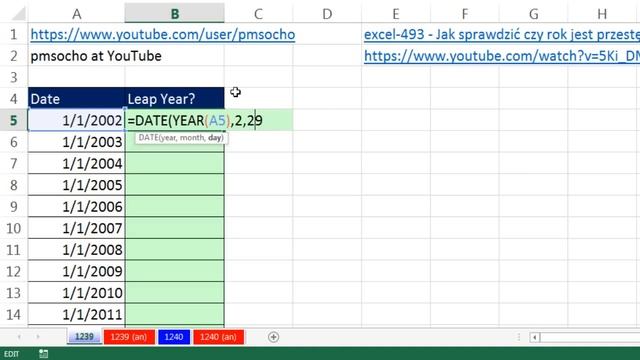 Excel Magic Trick 1239: Formula To Indicate a Date is in Leap Year смотреть онлайн