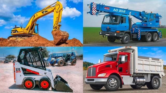 Строительный транспорт для детей. Развивающее видео. Спецтехника для детей смотреть онлайн