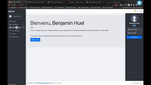 #8 Laravel 8 & Livewire [projet réel de A-Z] : Autorisations, roles... смотреть онлайн
