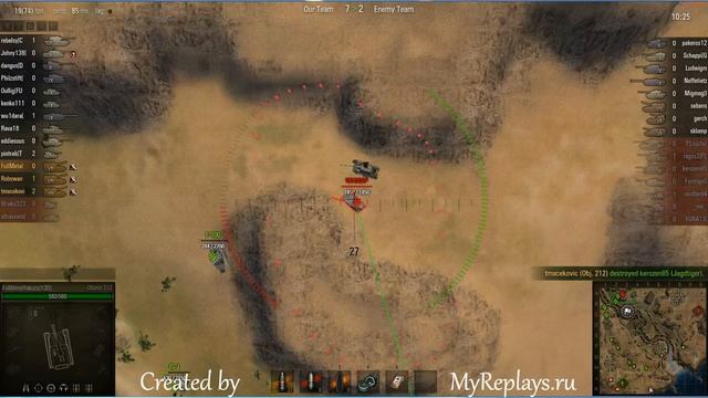 WOT: El Hallouf - Object 212 - 2 frags смотреть онлайн