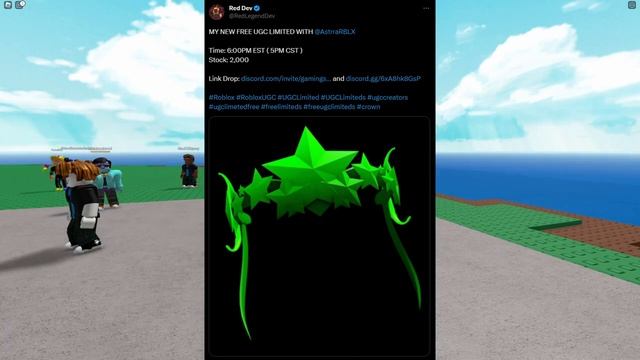 [FREE UGC LIMITED] HOW TO GET Green Star Crown IN ROBLOX. [2K STOCK] [FREE ITEM] смотреть онлайн