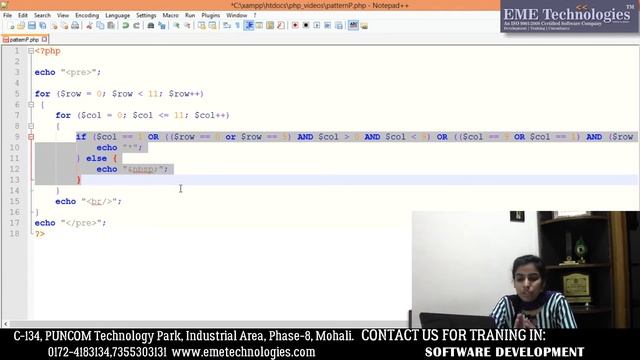 How to Print Alphabet letter 'P' using Star in PHP смотреть онлайн