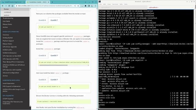 Installation of Docker CE and GPU Docker/NVIDIA Docker on CentOS 7 смотреть онлайн