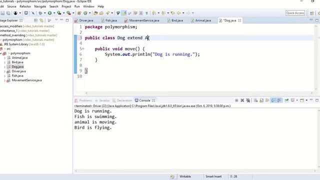 polymorphism, instanceof, downcasting, method overriding смотреть онлайн