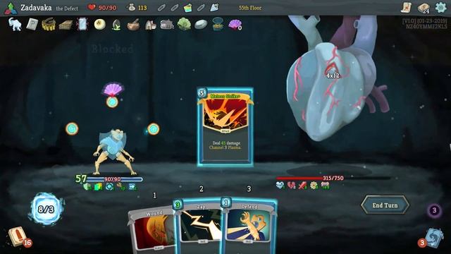 Slay the Spire - The Defect - Meteor Strike Build (Corrupt Heart perfect fight) смотреть онлайн