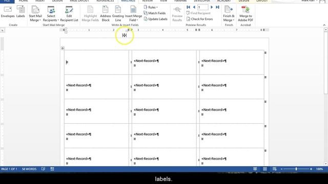 Create Mailing Labels in Word using data from Excel without the Mail Merge Wizard смотреть онлайн