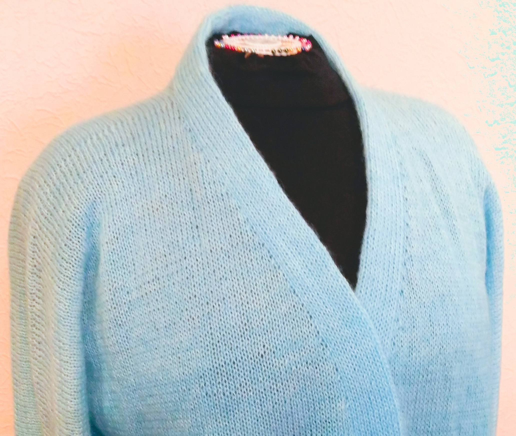 Кардиган - жакет спицами из пряжи Alize Angora Gold Ombre Batik. Часть 1