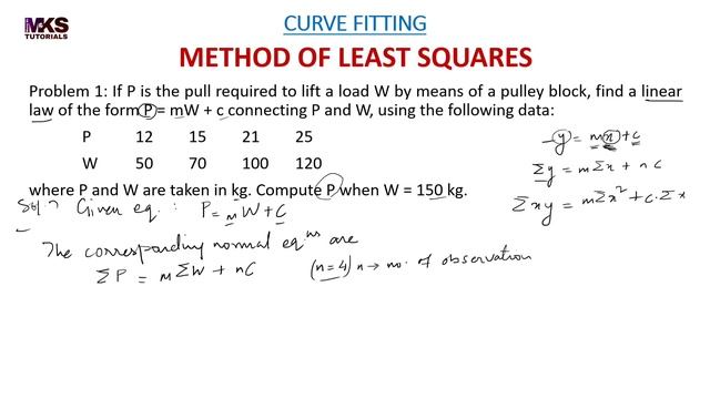 38. Method of Least Squares | Problem#1 | Complete Concept смотреть онлайн