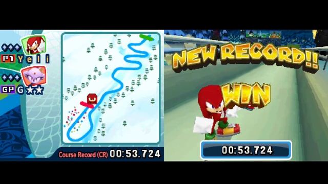 Mario & Sonic at the Olympic Winter Games (DS) - All staff ghosts beaten смотреть онлайн