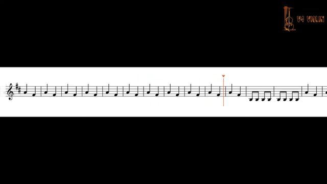 Grandpa's Clock Easy Beginners' Song Sheet Music l V4 Violin смотреть онлайн