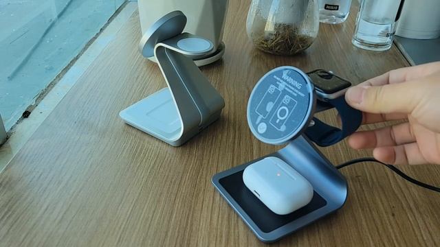 30W Magnetic Wireless Charger 3 in 1 Aluminum for iPhone 14 13 12.mp4 смотреть онлайн
