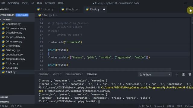 video13: SET en Python смотреть онлайн