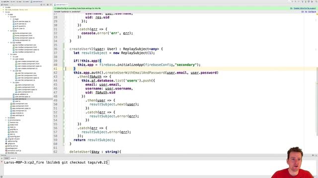 Angular with Firebase part 32 of 70 - Changing Create user to return a ReplaySubject or Observable смотреть онлайн