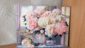 Картины по номерам- Пионы. История создания.