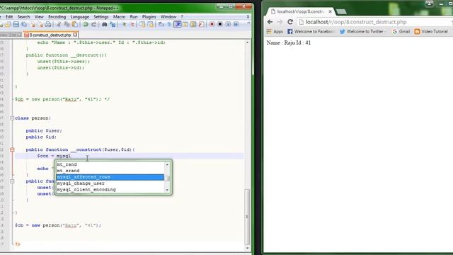 77.8. How to create construct and destruct in PHP object oriented programming смотреть онлайн
