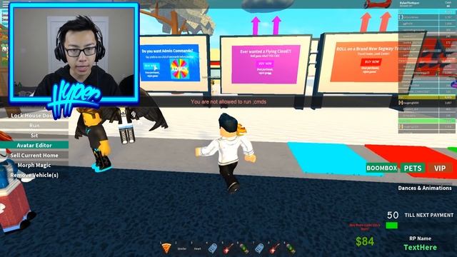 HOW TO GET ADMIN COMMANDS IN THIS ROBLOX GAME!! смотреть онлайн