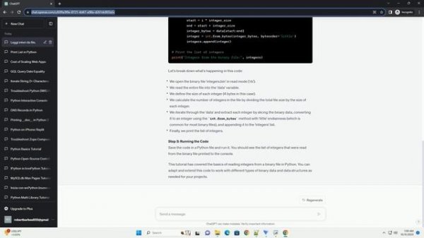 Reading integers from binary file in Python