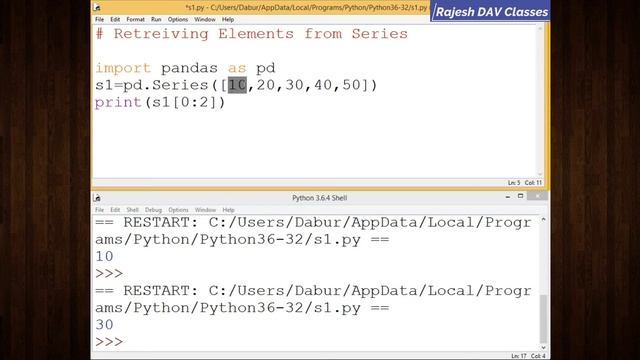 Python Pandas Series | Access Elements of Series with Index or Head or Tail In Hindi #3 смотреть онлайн