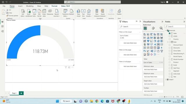 How to create Gauge chart in power bi смотреть онлайн