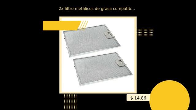 $14.86| 2x filtro metálicos de grasa compatible con Siemens LC45620/02, LC45620/03, L... смотреть онлайн