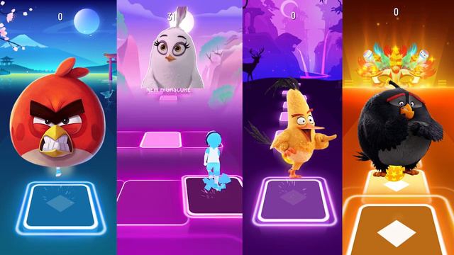 Red Angry Birds VS Stella Angry Birds Chuck Angry Birds Vs Bomb Angry Birds | Tiles Hop EDM Rush смотреть онлайн