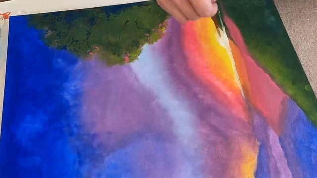 Рисуем картину с помощью губки за 2,5 часа смотреть онлайн