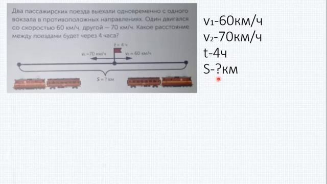Математика. 4 класс. Задачи на движение в противоположном направлении. смотреть онлайн