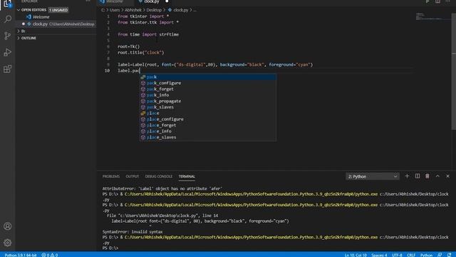 Make a Clock using python || Python Project смотреть онлайн