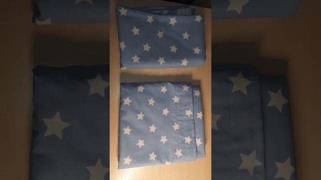 Шторы. Ткань Duck для штор, римских штор, покрывал, чехлов белые звездочки на голубом фоне.